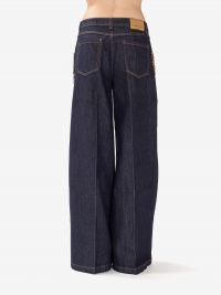 ERMANNO SCERVINO Jeans palazzo con applicazioni Blu
