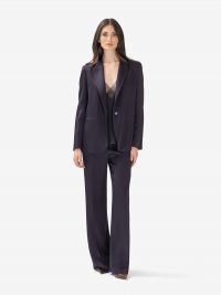 FORTE FORTE Pantalone palazzo satin Blu