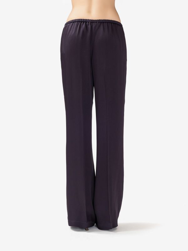 FORTE FORTE Pantalone palazzo satin Blu