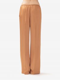 FORTE FORTE Pantalone palazzo satin Pesca