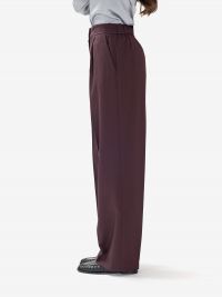 FORTE FORTE Pantalone vita alta baloon frescolana Bordeaux