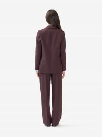 FORTE FORTE Pantalone vita alta baloon frescolana Bordeaux