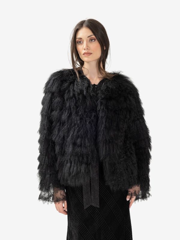 ERMANNO SCERVINO Mongolia corta Nero