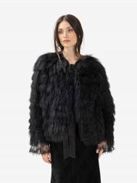 ERMANNO SCERVINO Mongolia corta Nero
