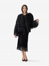 ERMANNO SCERVINO Mongolia corta Nero
