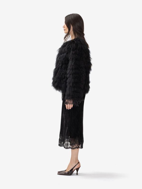 ERMANNO SCERVINO Mongolia corta Nero