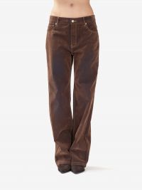 ERMANNO SCERVINO Pantalone velluto floccato sfumato Marrone