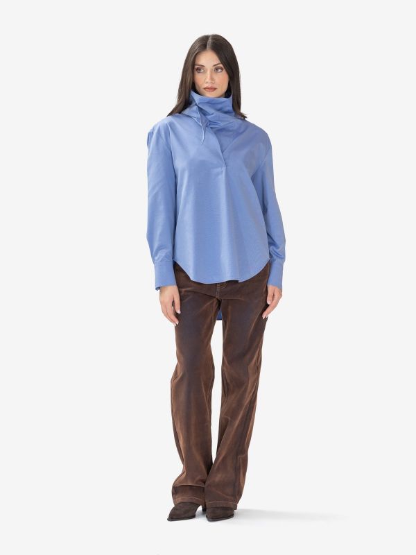 ERMANNO SCERVINO Pantalone velluto floccato sfumato Marrone