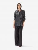 FORTE FORTE Pantalone palazzo satin Blu