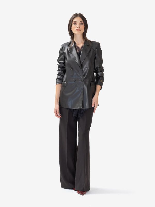 ERMANNO SCERVINO Pantalone palazzo frescolana Nero