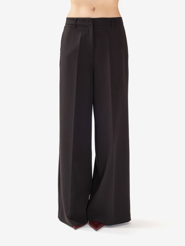 ERMANNO SCERVINO Pantalone palazzo frescolana Nero