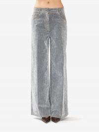FORTE FORTE Jeans floccato palazzo Grigio