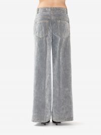 FORTE FORTE Jeans floccato palazzo Grigio