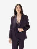 FORTE FORTE Blazer satin monopetto Pesca