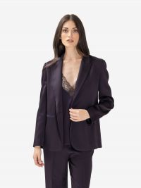 FORTE FORTE Blazer satin monopetto Blu