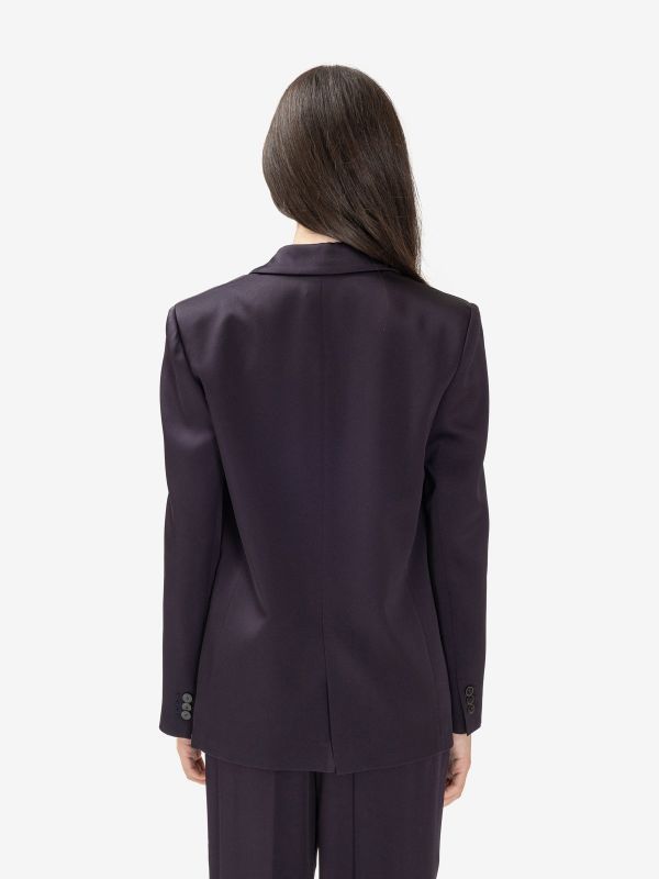 FORTE FORTE Blazer satin monopetto Blu