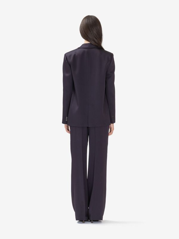 FORTE FORTE Blazer satin monopetto Blu