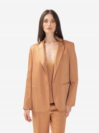 FORTE FORTE Blazer satin monopetto Pesca
