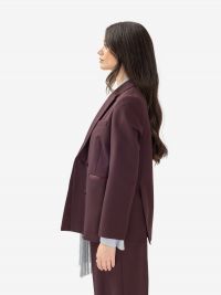 FORTE FORTE Blazer doppiopetto frescolana Bordeaux