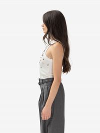 DES PHEMMES Tanktop cotone con applicazioni Bianco