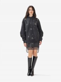 DES PHEMMES Felpa oversize con applicazioni Grigio