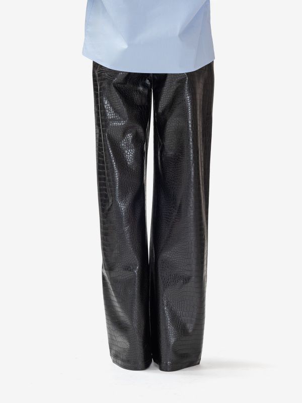 DES PHEMMES Pantalone cargo stampa cocco Nero