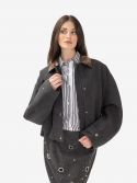 DES PHEMMES Long sleeve jersey sfumata con strass Panna