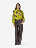 DES PHEMMES Pantalone cargo stampa cocco Nero