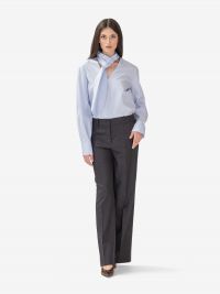 FEDERICA TOSI Camicia con sciarpina cotone Celeste