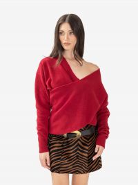 FEDERICA TOSI Maglia incrociata m/l Rubino