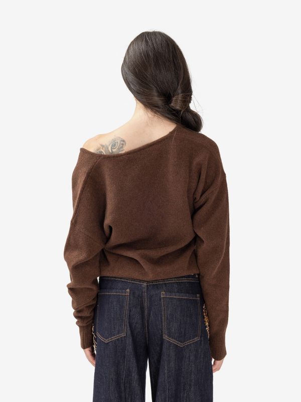 FEDERICA TOSI Maglia incrociata m/l Testa di moro