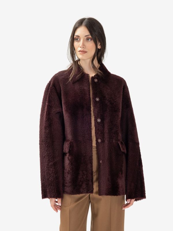 DESA 1972 Montone corto reversibile Bordeaux