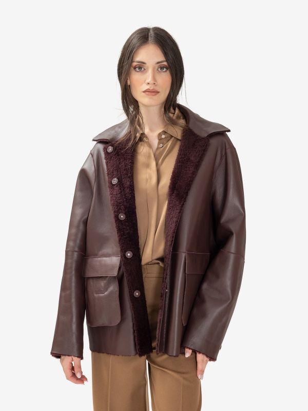 DESA 1972 Montone corto reversibile Bordeaux