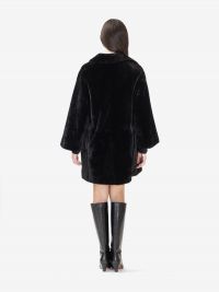 DESA 1972 Cappotto montone doppiopetto Nero