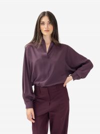 MOMONI' Blusa m/l seta Prugna