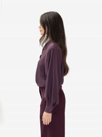 MOMONI' Blusa m/l seta Prugna