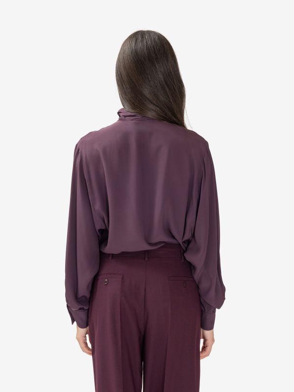 MOMONI' Blusa m/l seta Prugna