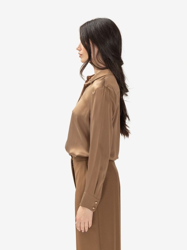MAX MARA STUDIO Camicia seta m/l Bronzo