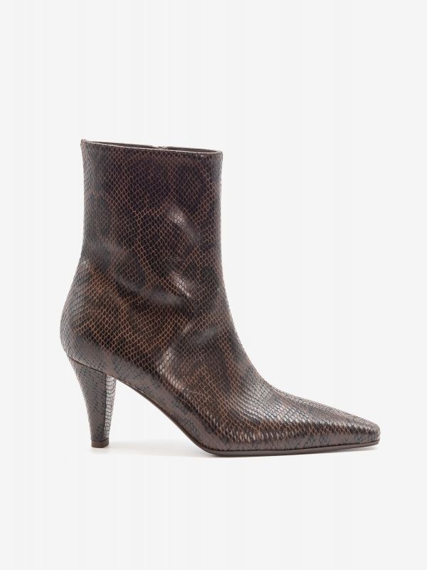 SERGIO LEVANTESI Stivaletto pitonato tc 7 cm Marrone