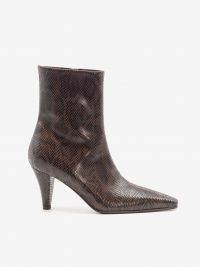 SERGIO LEVANTESI Stivaletto pitonato tc 7 cm Marrone