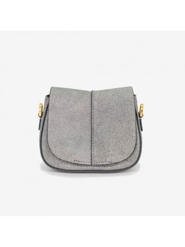 GIANNI CHIARINI "Microhelena" borsa mini con catena Argento