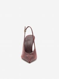 SERGIO LEVANTESI Slingback pitone tc 8 cm Rosso