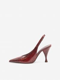 SERGIO LEVANTESI Slingback pitone tc 8 cm Rosso