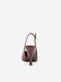 SERGIO LEVANTESI Slingback pitone tc 8 cm Rosso