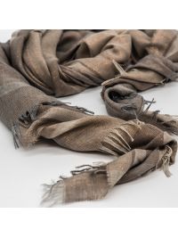 FABIANA FILIPPI Sciarpa con lurex e banda ramata Beige