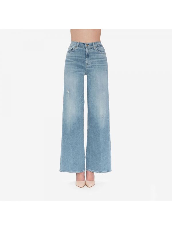 SEVEN Jeans ampio palazzo lavaggio chiaro Blu