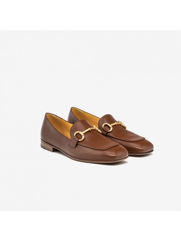 MARA BINI Mocassino con morsetti Cuoio MARA BINI Mocassino con morsetti Cuoio