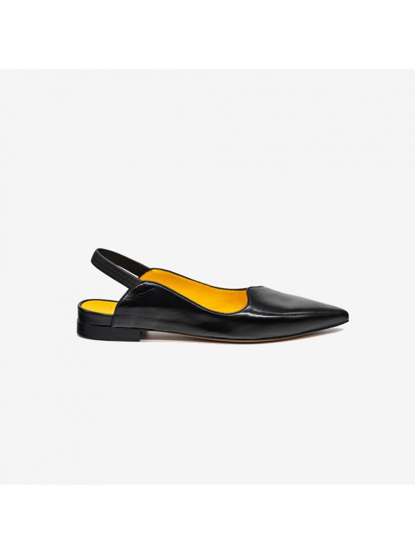 MARA BINI Chanel basso con punta Nero MARA BINI Chanel basso con punta Nero