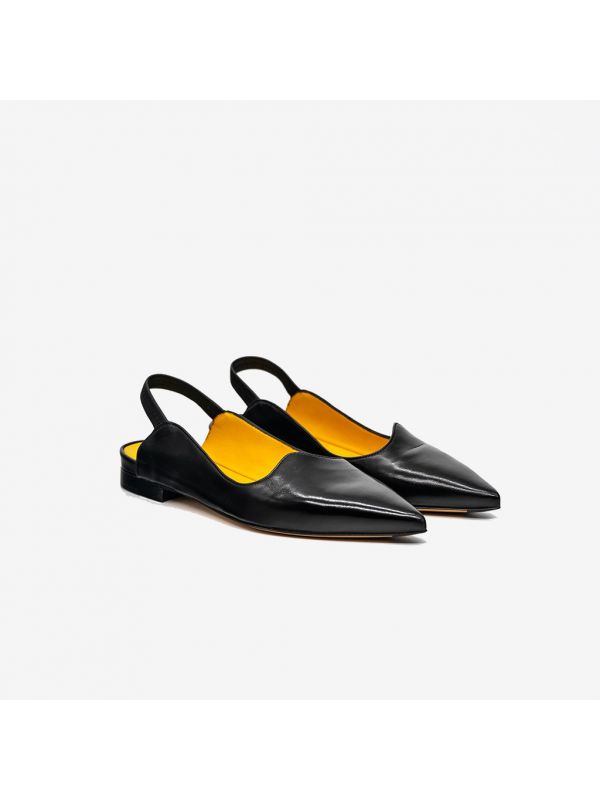 MARA BINI Chanel basso con punta Nero MARA BINI Chanel basso con punta Nero