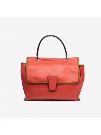 GIANNI CHIARINI "Elettra" grande con bordo cuoio Bianco